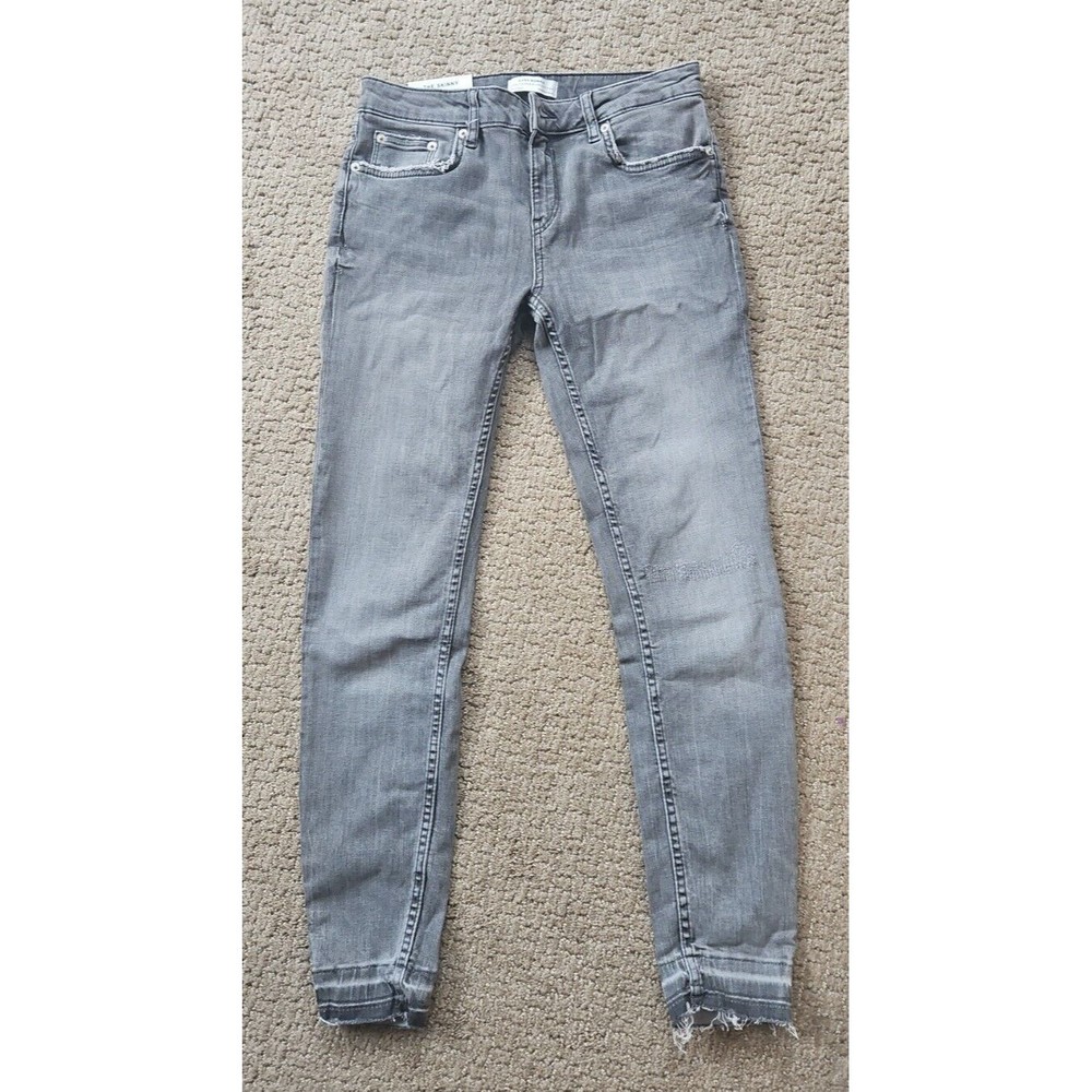 NWT Zara The Skinny in Dusty Gray  Mid Rise Skinny Jeans EUR Sz 40  US Sz 8